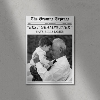 Personalised Father's Day Newspaper Print, 3 of 3