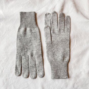 Fair Trade Luxury Soft Fine Knit Merino Mens Gloves, 3 of 12