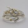 White Sapphire And Diamond Elvish Twig Engagement Ring, thumbnail 6 of 10
