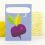 Personalised Beetroot Greetings Card, thumbnail 3 of 4