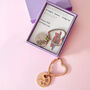 Personalised Birth Flower Birth Stone Keyring, thumbnail 5 of 12