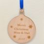 Personalised Wooden Bauble Christmas Card, thumbnail 3 of 3