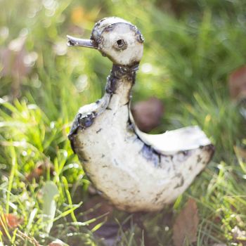 White Runner Duckling Recycled Metal Garden Ornament, 3 of 3