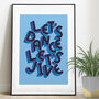 Let's Dance Let's Jive! Typographic Print, thumbnail 1 of 2