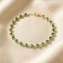Emerald May Birthstone Heart Tennis Bracelet, thumbnail 1 of 4