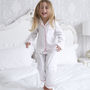 Personalised Girl's White And Pink Cotton Pyjama's, thumbnail 2 of 6