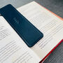 Personalised Dark Blue Premium Leather Bookmark, thumbnail 1 of 8
