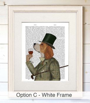 Beagle Wine Snob Book Print, Framed Or Unframed, 5 of 7