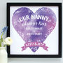 Personalised Nanny's Watercolour Heart Framed Print, thumbnail 6 of 10