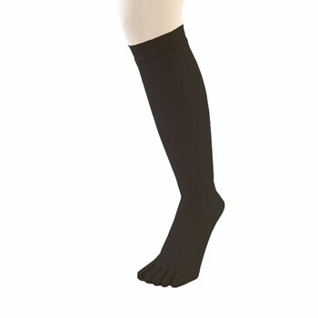 Legwear Plain Nylon Knee High Toe Socks, 2 of 2