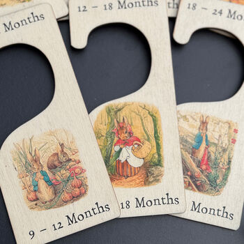 Bunny Rabbit Wooden Baby Clothing Hanger Dividers Nursery, 2 of 6