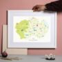 Personalised County Durham Map: Add Favourite Places, thumbnail 1 of 4