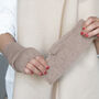 Cosy Knit Plain Colour Fingerless Gloves, thumbnail 4 of 12