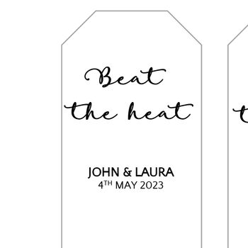 Wedding Hand Fan Guest Gift With Personalised Tag, 2 of 8