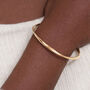 Gold Plated Sterling Silver Soft Twist Bangle Bracelet, thumbnail 1 of 7
