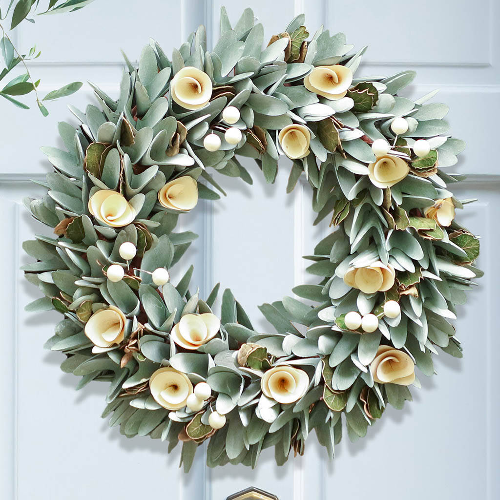 Luxury Natural Floral Spring Wreath, 1 of 7