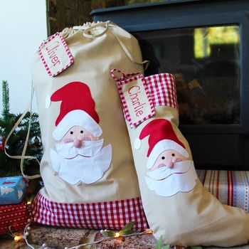 Personalised Christmas Santa Stocking/Sack Extra Large, 3 of 7