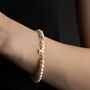 Freshwater Pearl Bracelet With Name Plate, thumbnail 3 of 7