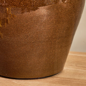Two Tone Terracotta Vase With Twisted Handles, 5 of 5