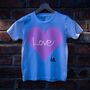 Kids Interactive Glow T Shirt Love Heart, thumbnail 3 of 6