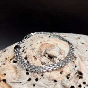 Understated Mesh Stainless Steel Bracelet Gift For Him, 4 of 5