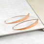 Rose Gold Plated Sterling Silver Curved Drop Earrings, thumbnail 2 of 8