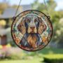 English Setter Dark Stained Glass Effect Suncatcher, thumbnail 3 of 6