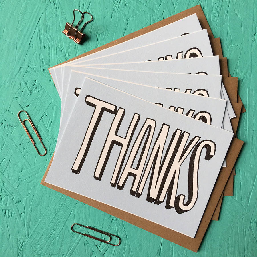 Thank You Cards Pack Of Six By Have a Gander | notonthehighstreet.com