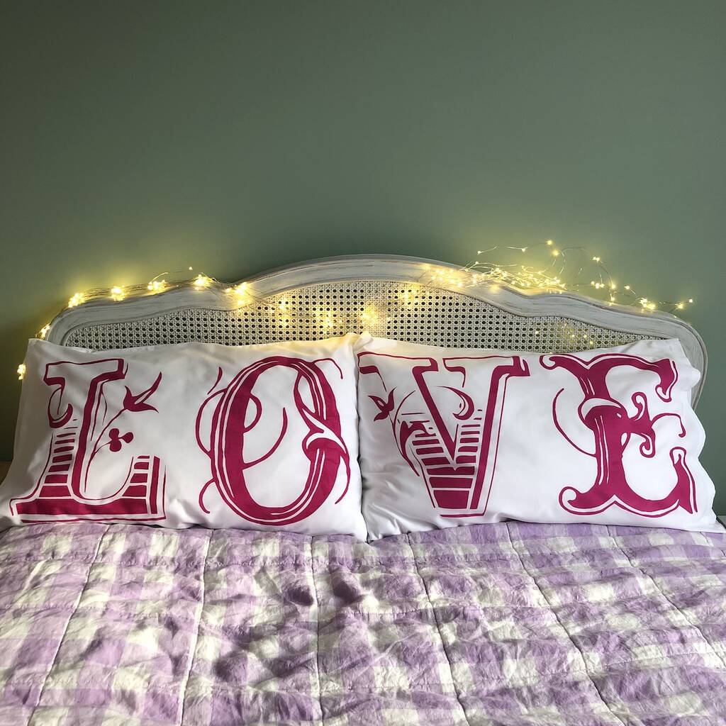 'Love' Pillowcase Set, 1 of 4