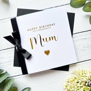 Personalised Black Foil Birthday Card Any Name, 9 of 11