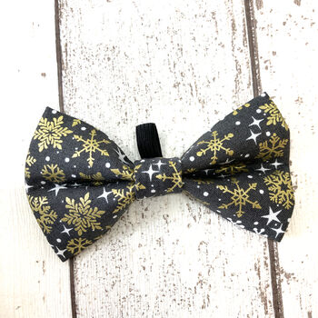 Christmas Snowflake Grey Dog Collar, 2 of 6