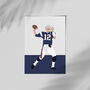 Tom Brady New England Patriots American Football Poster, thumbnail 3 of 3