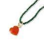 Personalised Gemstone Beaded Necklace And Gold Charms, thumbnail 5 of 6