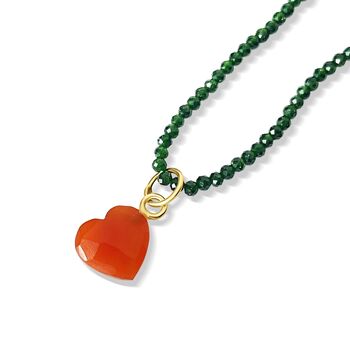 Personalised Gemstone Beaded Necklace And Gold Charms, 5 of 6
