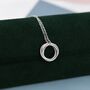 Three Interlocking Circles Pendant Necklace With Dotted, thumbnail 5 of 12