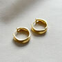 18k Gold Plated Crinkle Hoop Earrings, thumbnail 3 of 5