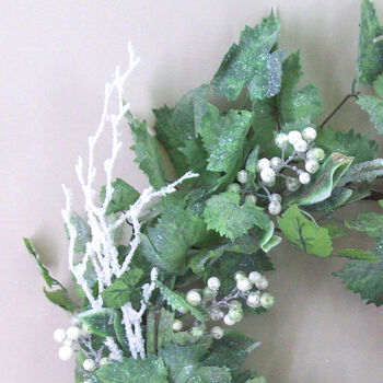 Faux Snowberry And Frosted Ivy Christmas Wreath, 2 of 3