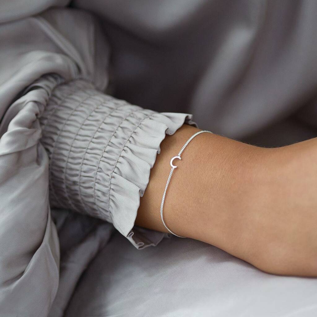 Personalised Sterling Silver Letter Bracelet By Bloom Boutique