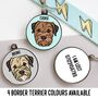 Personalised Border Terrier ID Tag, thumbnail 1 of 5