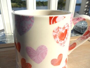 Tankard Mug In Patchwork Heart Design, 2 of 8