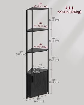 Five Tier Corner Shelf Storage Cabinet, 2 of 7