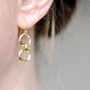 Gold Plated Circle Drop Earrings, thumbnail 1 of 5