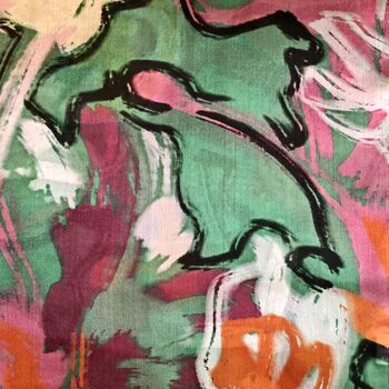 Large 'Abstract' Pure Silk Scarf, 2 of 3
