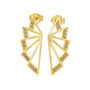 Designer Angel Wing Studs In 18ct Gold Vermeil, thumbnail 1 of 4