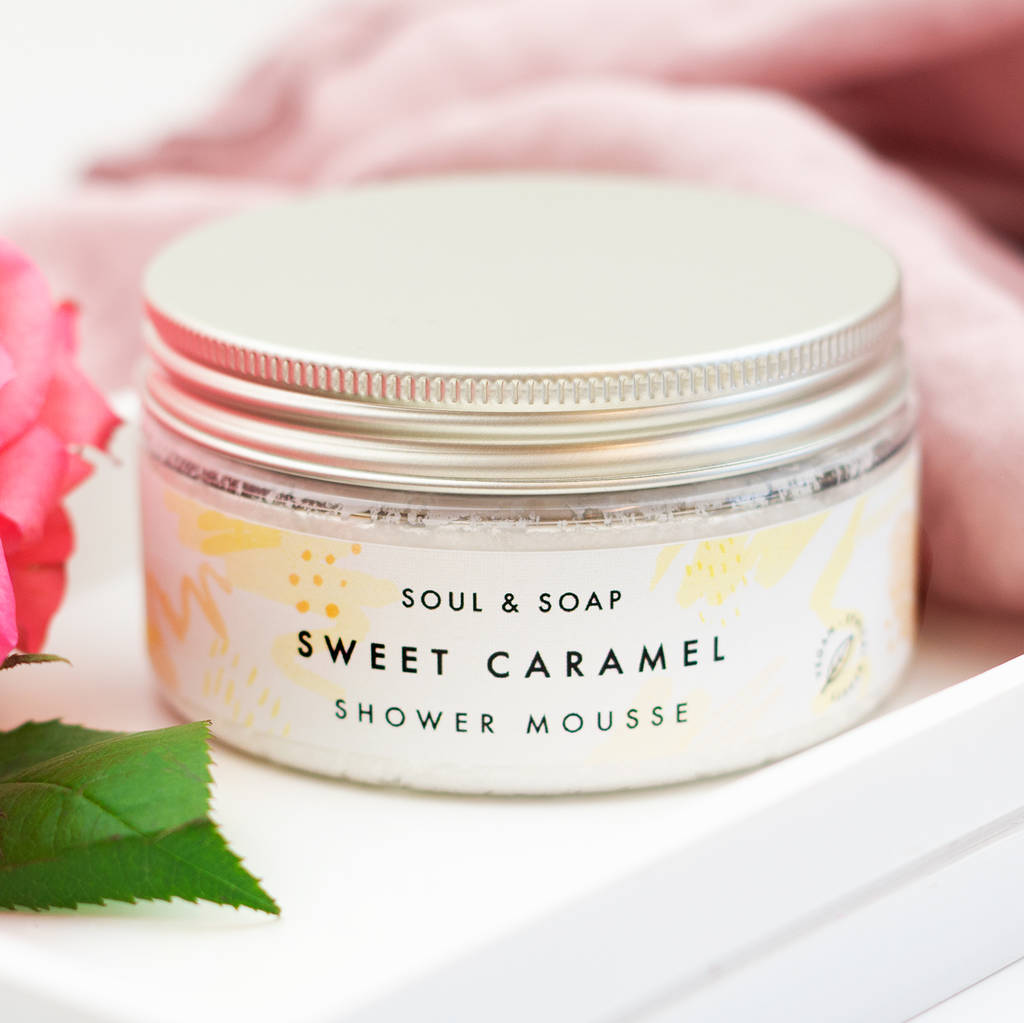 sweet caramel shower gel soufflé by soul and soap