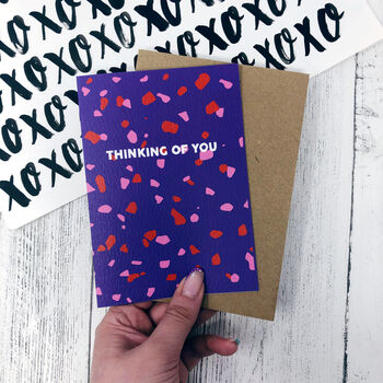 Miss You Card 'Thinking Of You' Terrazzo, 4 of 7