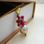 Kasumi Like Pearl Ruby Diamond Labradorite Necklace, thumbnail 4 of 4