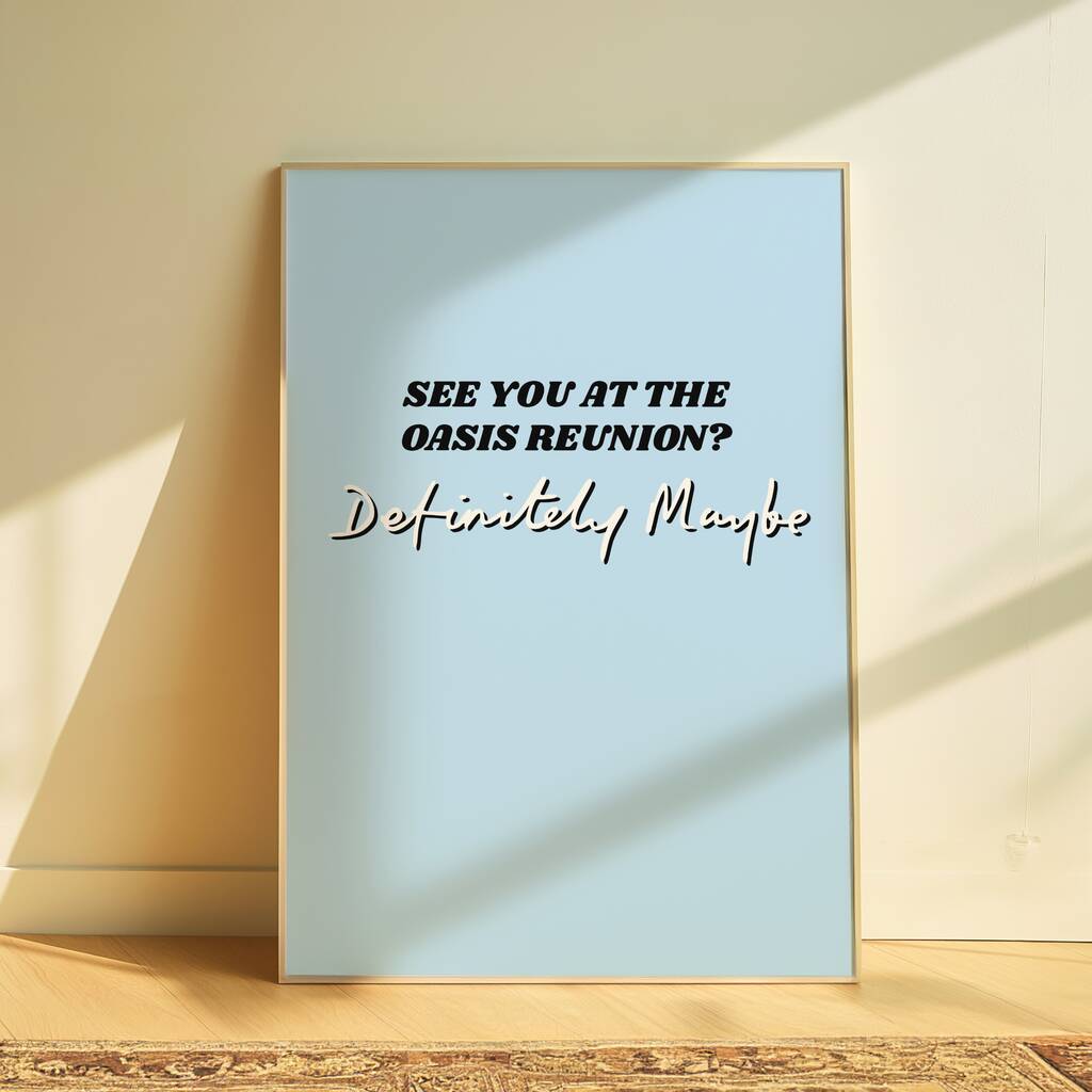 Oasis Definitely Maybe / Oasis Keep Sake / Oasis Poster / Oasis Memorabilia / Oasis Mania / Oasis Print / Northern Art / Manchester Art, 1 of 4