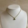 18 K Gold Plated Mint Green Pendant Necklace, thumbnail 2 of 5