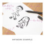 Engraved Drawing Personalised Cufflinks, thumbnail 4 of 8